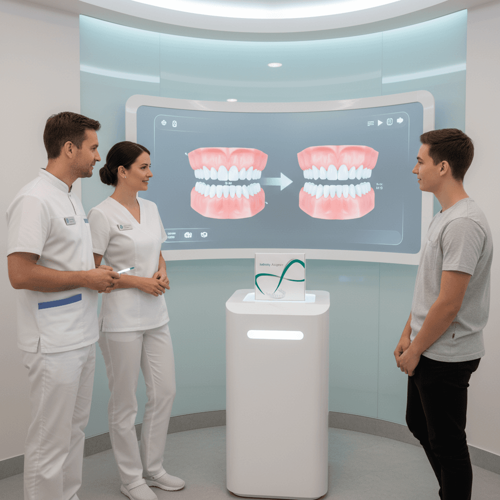 Dental professionals in Infinity Aligner training session