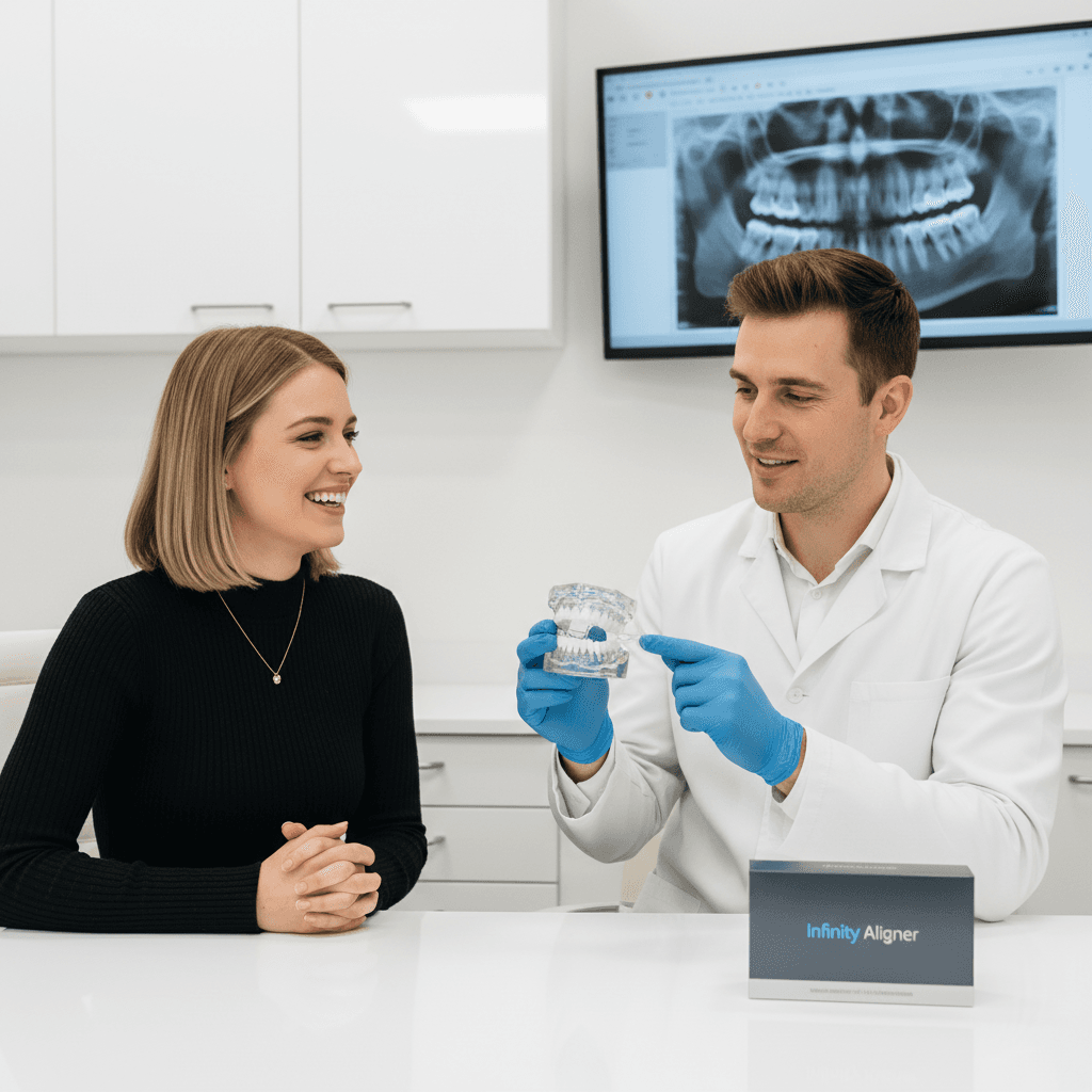 Invisible Orthodontics in 2030: Predictive AI, Direct Printing and Active Materials
