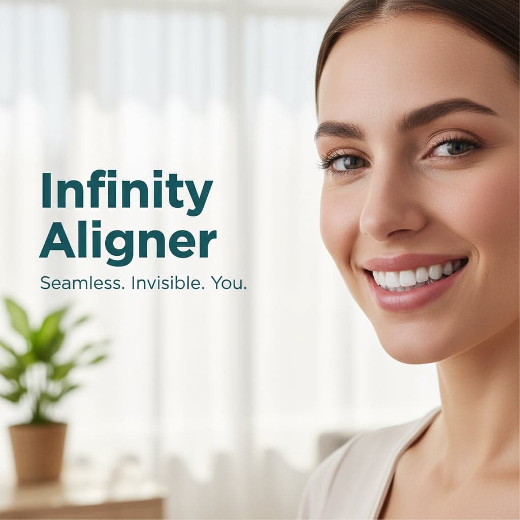 Patiente Infinity Aligner avec un beau sourire