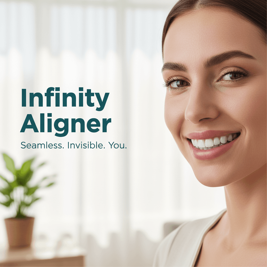 Infinity Aligner patient with beautiful smile